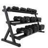 Force USA Strength 1-20kg Rubber Hex Dumbbell & 3 Tier Rack Package