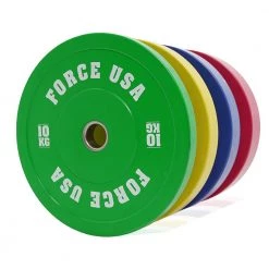 In Stock Force USA Pro Grade Coloured Bumper Plates (Sold Individually)