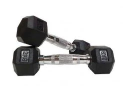 Morgan Rubber Hex Dumbbells (Sold Individually)