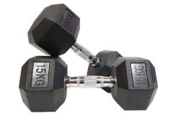 Morgan Rubber Hex Dumbbells (Sold Individually)