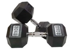 Morgan Rubber Hex Dumbbells (Sold Individually)