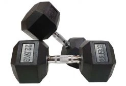 Morgan Rubber Hex Dumbbells (Sold Individually)