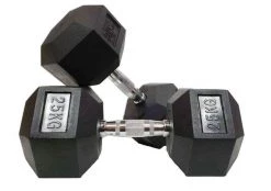 Morgan Rubber Hex Dumbbells (Sold Individually)