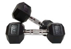 Morgan Rubber Hex Dumbbells (Sold Individually)