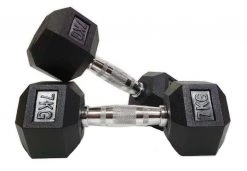 Morgan Rubber Hex Dumbbells (Sold Individually)