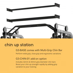 Force USA G3™ All-In-One Trainer - 32mm And 50mm Straight Chin Up Bar Option In Stock