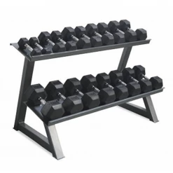 Strength Morgan Rubber Hex Dumbbell Rack - DLX