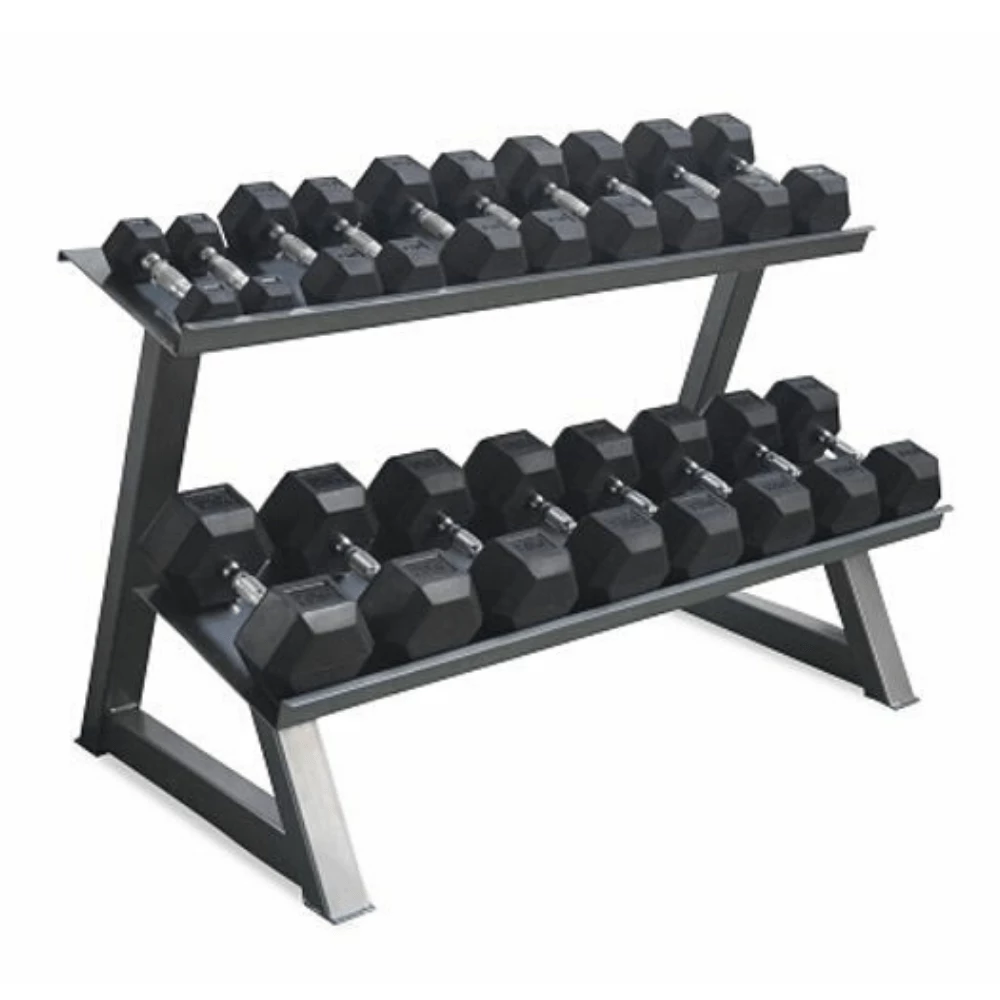 Strength Morgan Rubber Hex Dumbbell Rack - DLX
